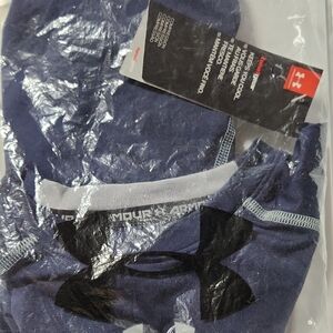 Under Armour Navy Blue Performance Tee with Light Gray Accents S